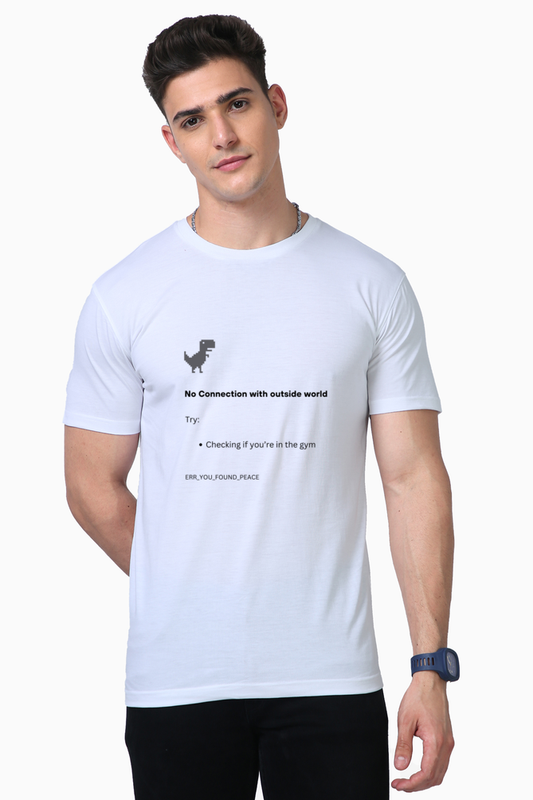 Gym-Bro Supima T shirt with internet error print BRIGHT edition