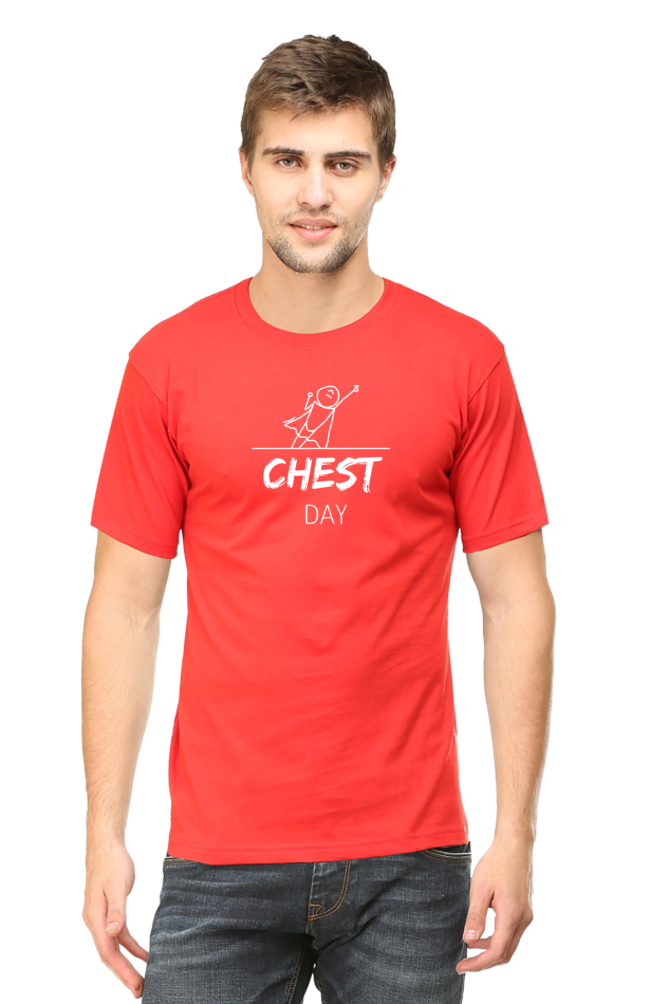 Chest Day classic round neck gym t-shirt DARK edition
