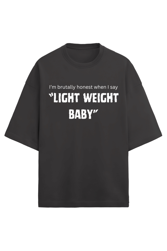 Light weight baby terry oversized t-shirt Black