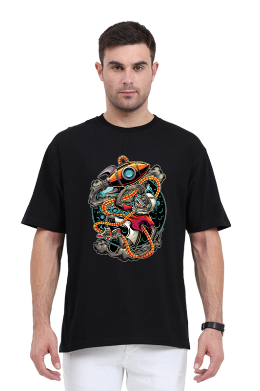 Monkey lost in space classic oversized t-shirt