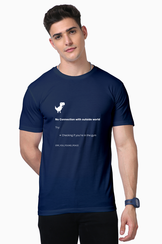 Gym-Bro Supima T shirt with internet error print DARK edition