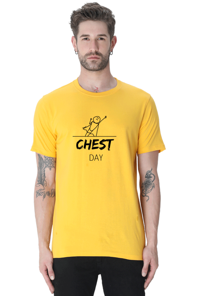 Chest Day classic round neck gym t-shirt BRIGHT edition