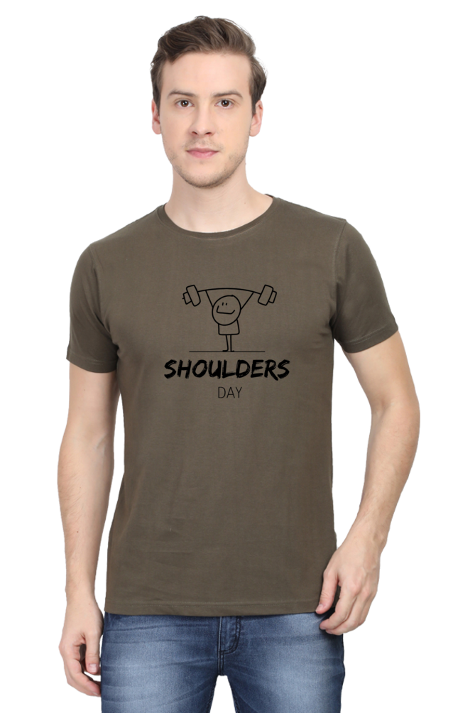 Shoulder Day classic round neck gym t-shirt