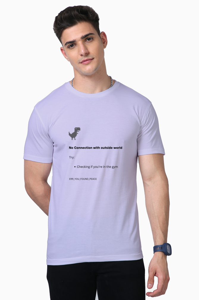 Gym-Bro Supima T shirt with internet error print BRIGHT edition