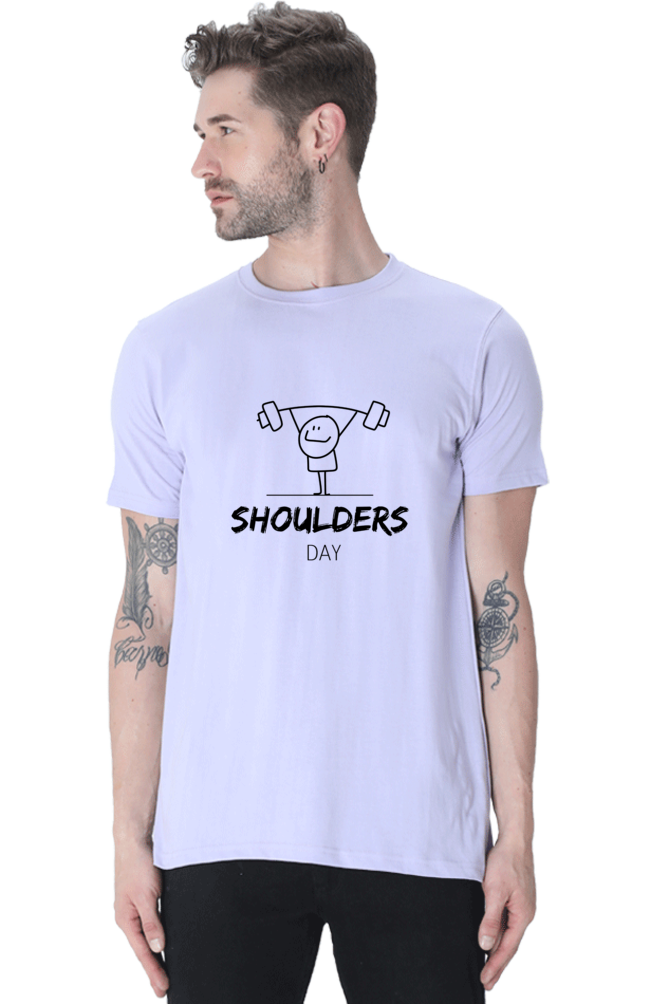 Shoulder Day classic round neck gym t-shirt