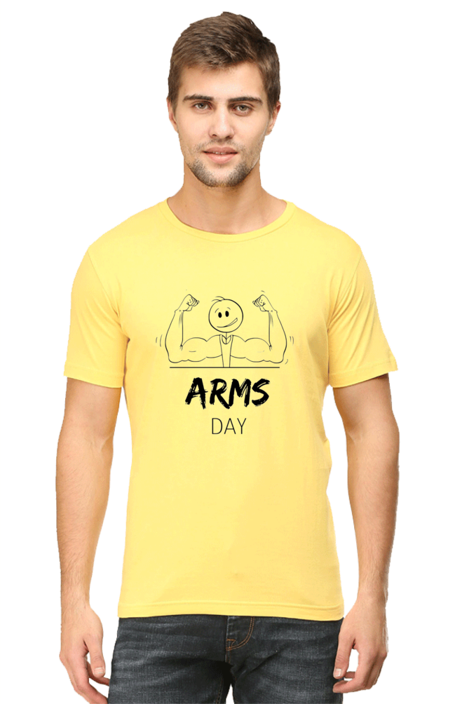 Arms Day classic round neck gym t-shirt BRIGHT edition