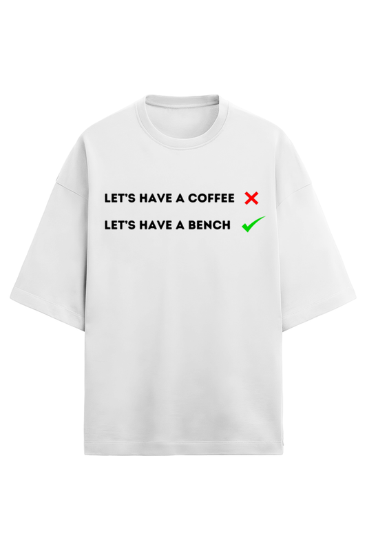 Bench over coffee terry oversized t-shirt