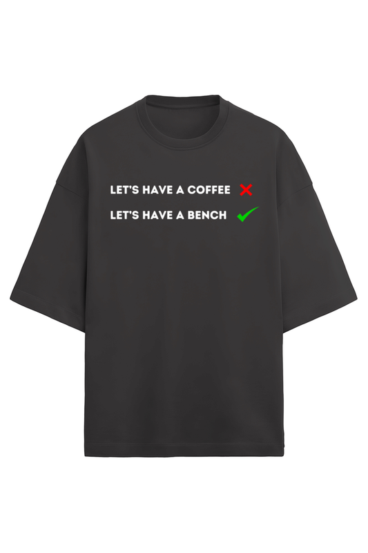 Bench over coffee terry oversized t-shirt